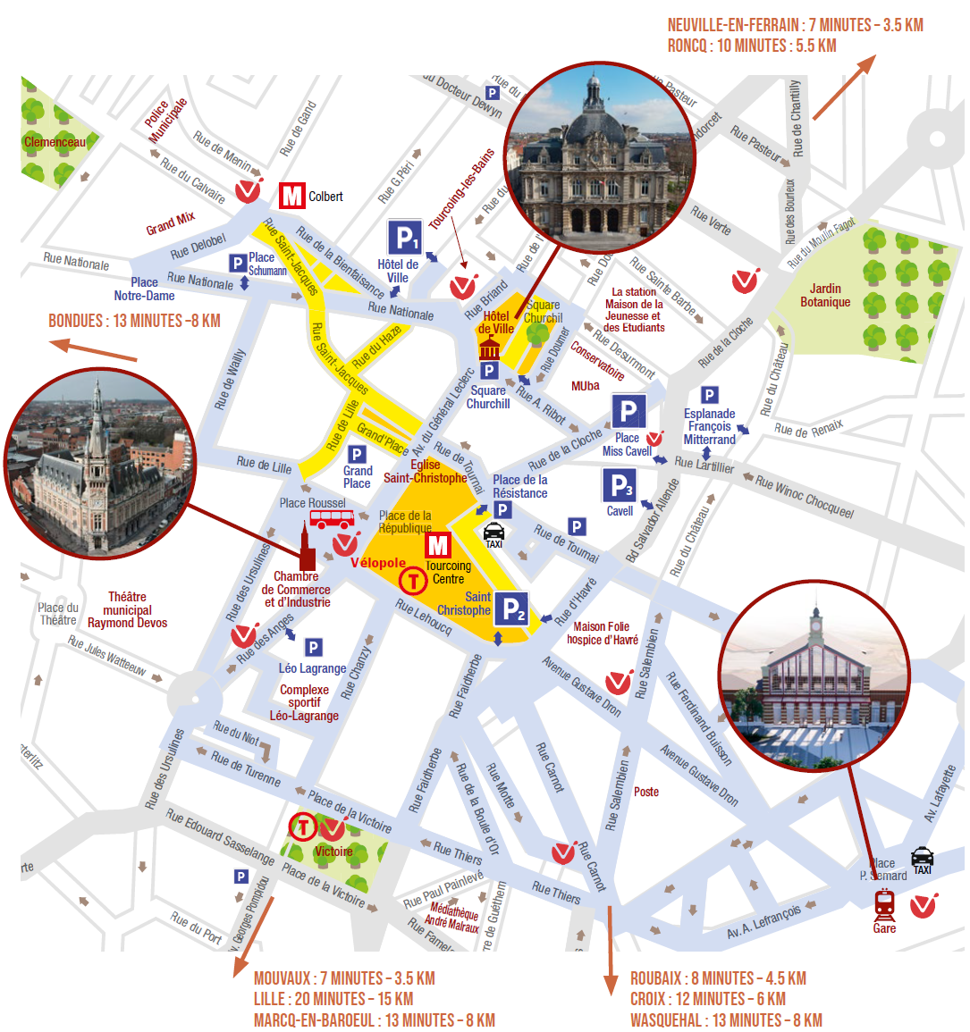 Plan centre ville Tourcoing CCI