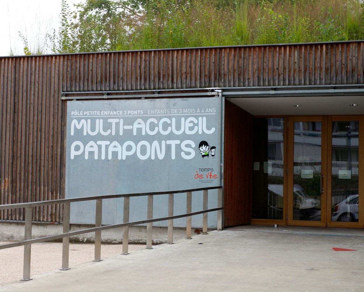 Ville Renouvelee quartier trois ponts Roubaix aménagement des espaces publics et création pôle multi accueil petite enfance