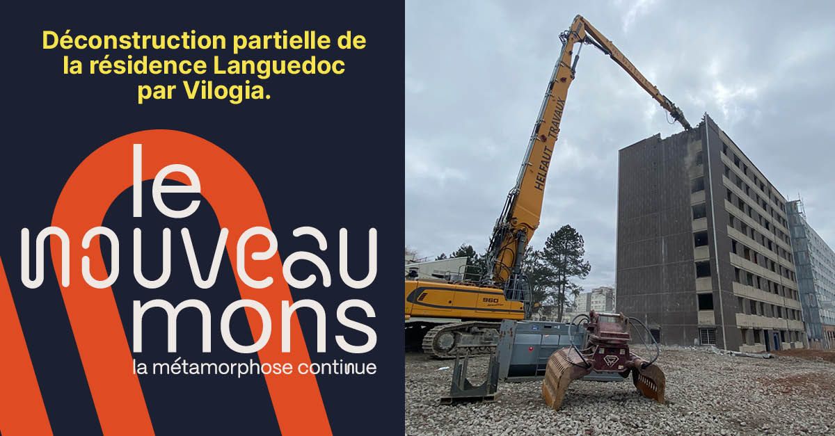 Nouveau Mons : lancement de la déconstruction de la résidence Languedoc