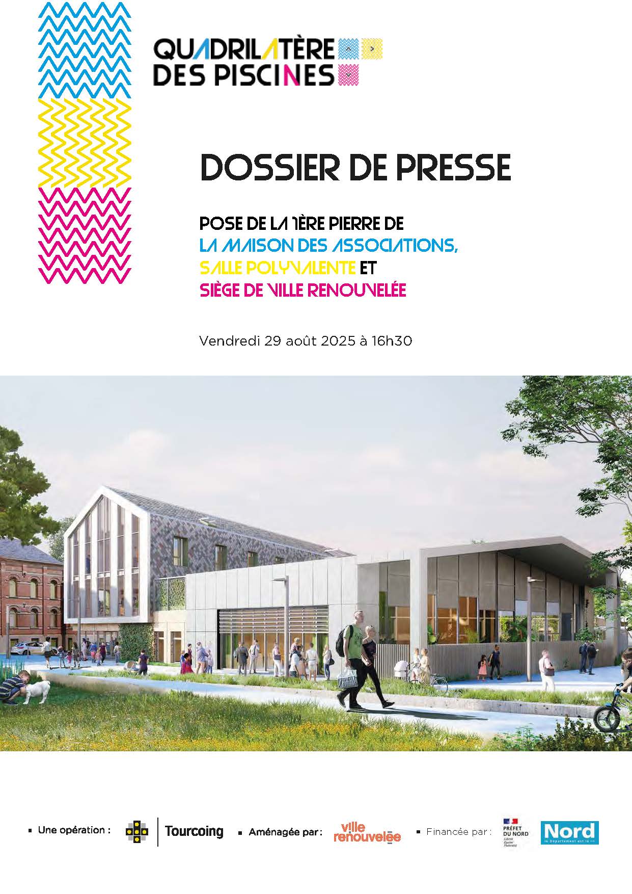 Dossier presse pose de la 1ère pierre de la Maison des Associations, salle polyvalente et siège de Ville Renouvelée