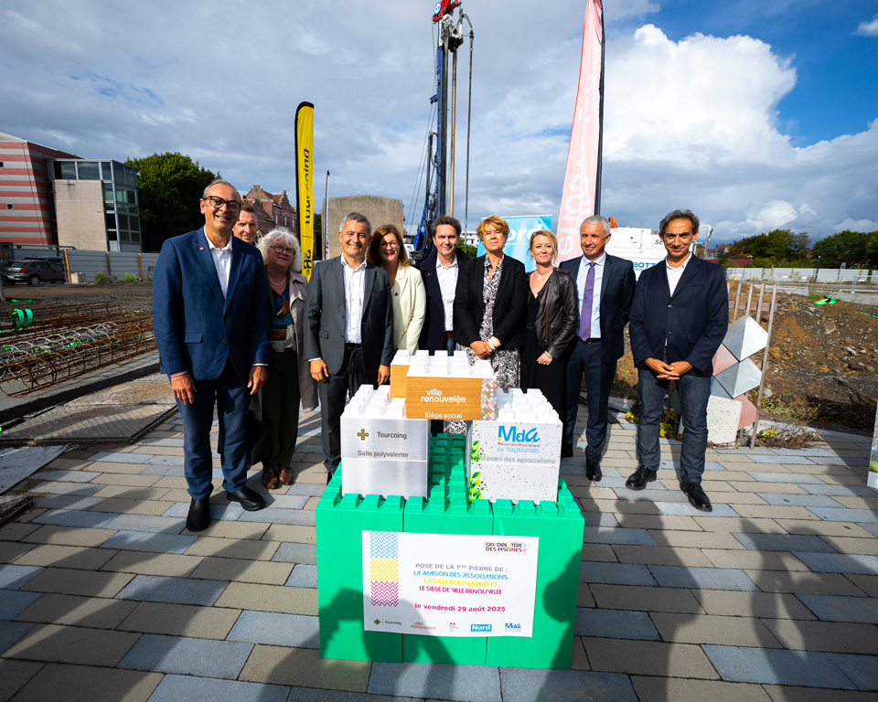 Pose de la 1ère pierre de notre futur siège, de la maison des associations et d’une salle polyvalente à Tourcoing