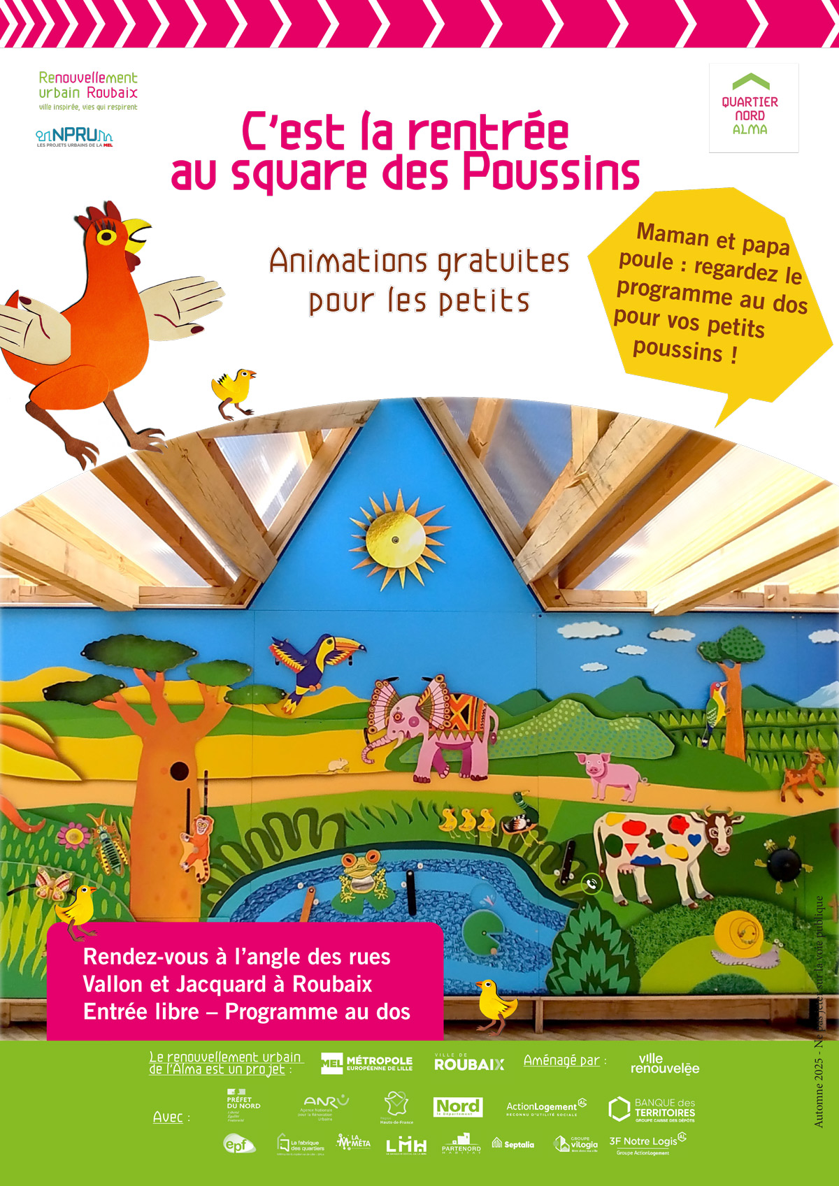 NPNRU Alma : programme du square des poussins