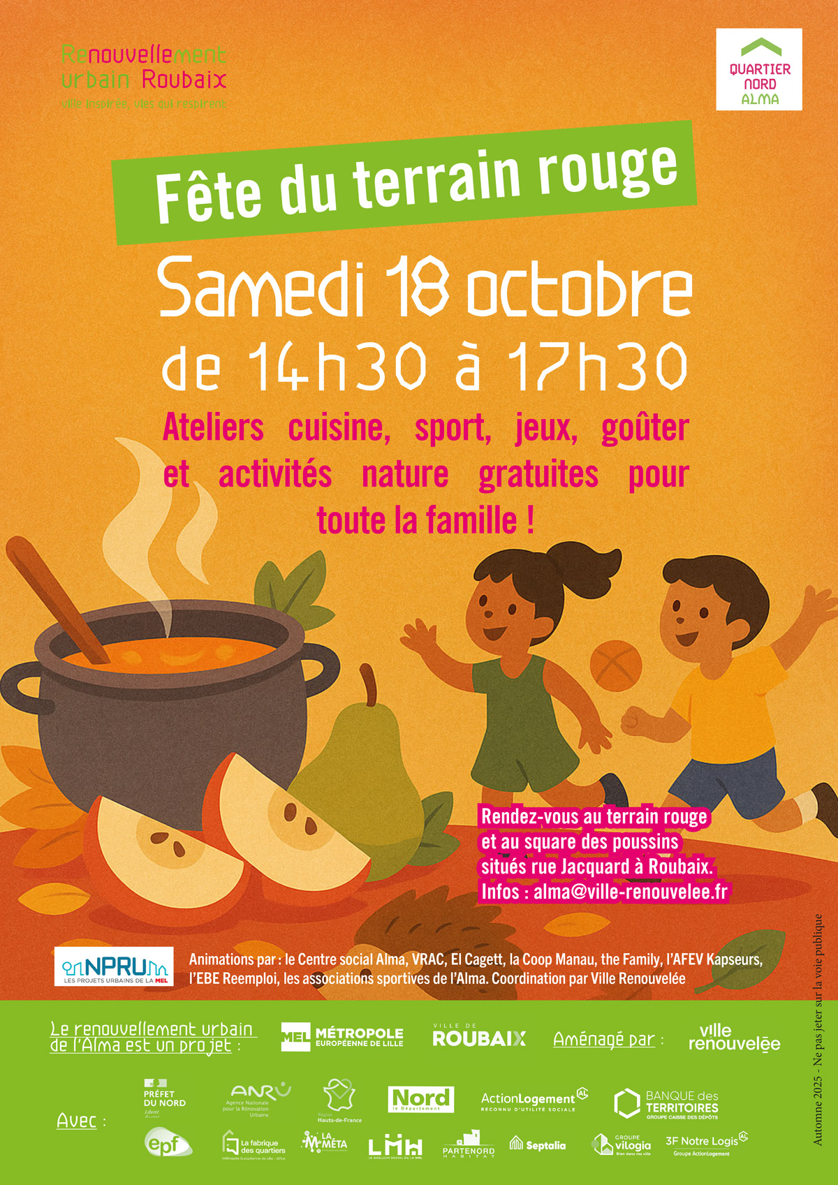 NPNRU Alma : Fête du terrain rouge